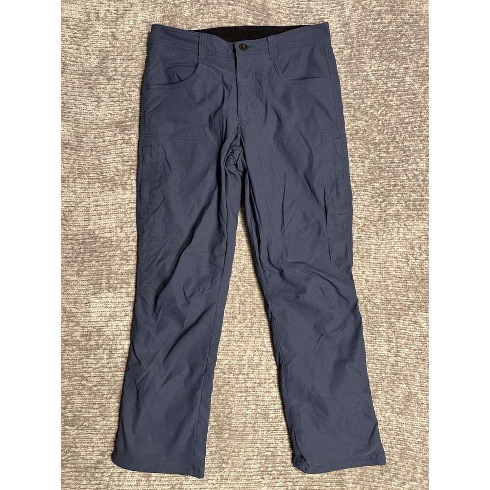 Orvis Fleece Lined Tech Pants Men's 30x28 Dark Navy Stretch Hiking Cargo